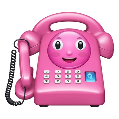 pink phone call caller id bubble sticker