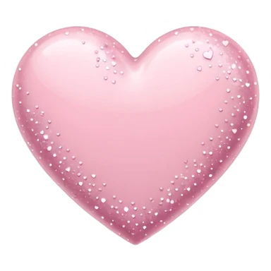 pastel pink heart and pastel pink sparkles sticker