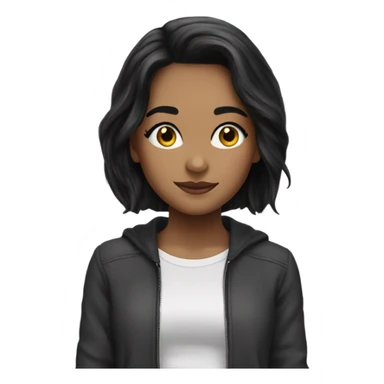 Mikey Madison actress realistic black hair sticker