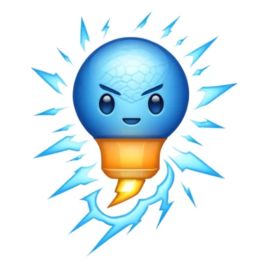 A light blue thunder sticker