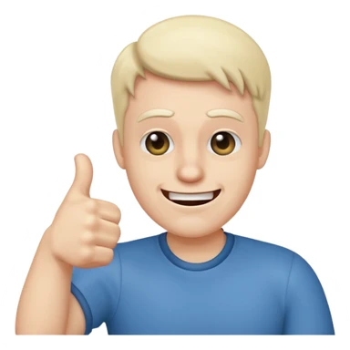 Buat gambar those bad tings guy dari sml yg sedang senang dan berikan jempol sticker