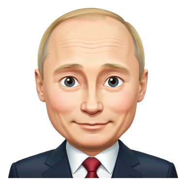 russian president Putin smiles slyly sticker