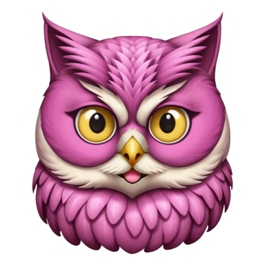 Corp de Hibou avec une tête de chat sticker