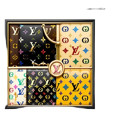 Louis Vuitton and Gucci versus and Fendi and Versace and all of the luxury brands sticker