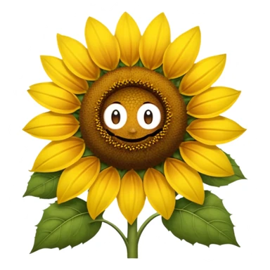 large sunflower with round center sticker