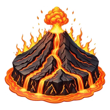 Volcano Planet – lava rivers and erupting peaks sticker
