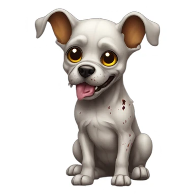 zombie-monster-french pull dog-puppy sticker