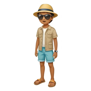 A person standing at the edge of the ocean, looking at the vast waves in front of them. The waves are playful and inviting (fun & play), the deep water is calm and powerful (relationships & meaning), and the beach walk is peaceful, with footprints marking the sand (being present & savoring life).  sticker