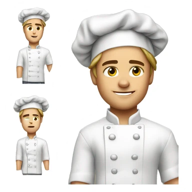 young brad pitt as a chef, rolling up his sleeves. winking sticker