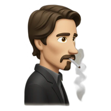 christian bale smoking sticker