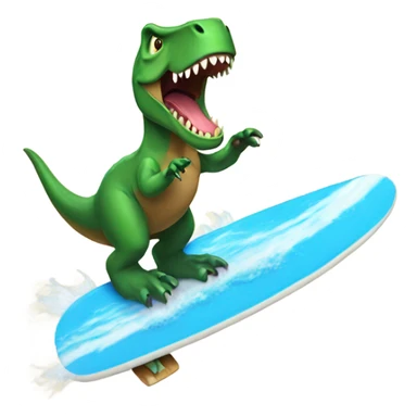 A trex surfing sticker