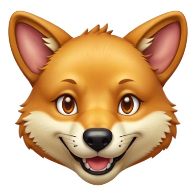 Cinematic Comical Dingo Portrait Emoji, Head tilted dramatically with an exaggeratedly amused expression, featuring a striking sandy fur with wide, expressive amber eyes full of playful disbelief, Simplified yet hilariously expressive features, highly detailed, glowing with a slightly sassy glow, high shine, dramatic yet playful, stylized with an air of cheeky outback mischief, bright and endearing, soft glowing outline, capturing the essence of a spirited and over‐the‐top dingo, so meme‐worthy it feels like it could bark its way into internet fame instantly! sticker