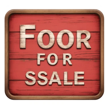 "FOR SALE" sign sticker