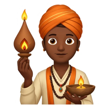 diwali man with diwali sticker