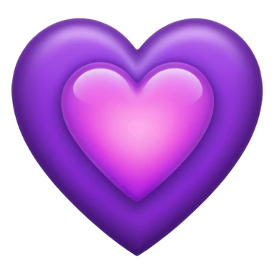 purple heart with a soft glow sticker