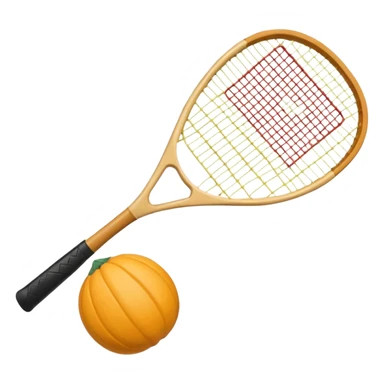 Squash racket hitting a squash ball sticker