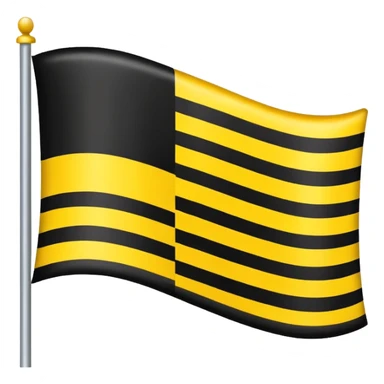 Flag Horizontally up to down black yellow and white sticker
