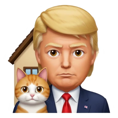 Do trump in a house with a cat  sticker