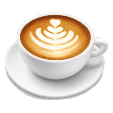 Large cappuccino in a white cup sticker