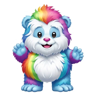  rainbow poop care bear  yeti sticker