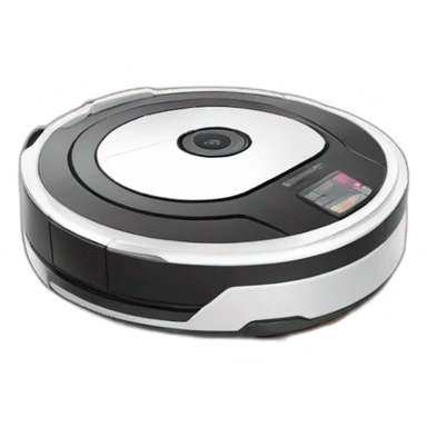 robot vacuum cleaner with cat sticker