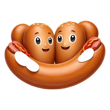 make love-shaped sausages sticker