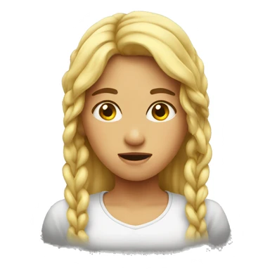 Girl emoji sweating sticker