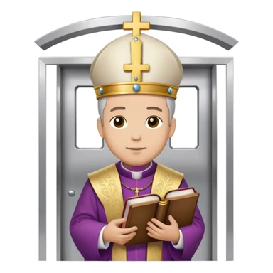 Obispo bendiciendo ascensor sticker