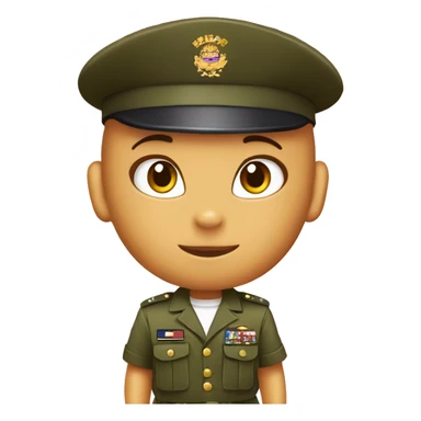 Hello kitty; tanned boy kitty in military uniform sticker