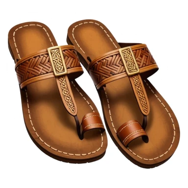 kolhapuri wooden chappal sticker