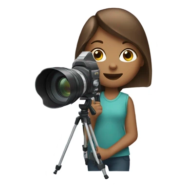 girl with video camera sticker