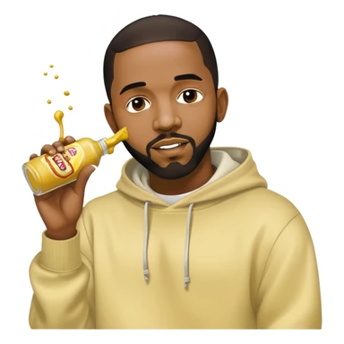 Kendrick Lamar throwing mustard on Drake sticker