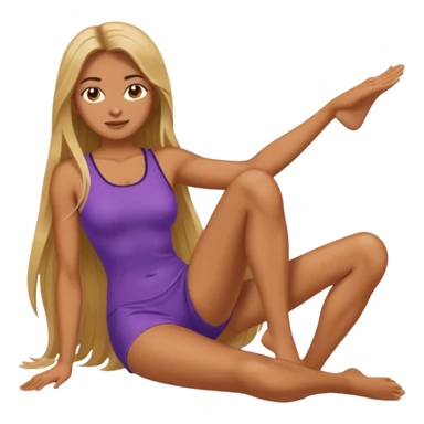 Naked woman full body spread legs sticker