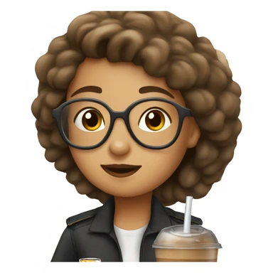 Girl pilot with iced coffee sticker