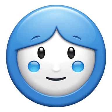 Quiero que hagas un círculo azul y con un chulo en el medio sticker