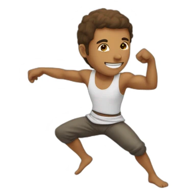 guy doing capoeira sticker