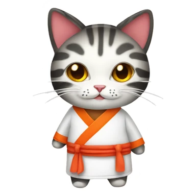 Cat in a sushi costume  sticker