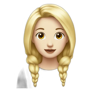 Blonde avec panda sticker