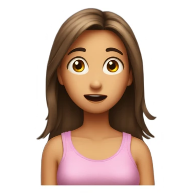 Surprised girl saying it's 9 sticker