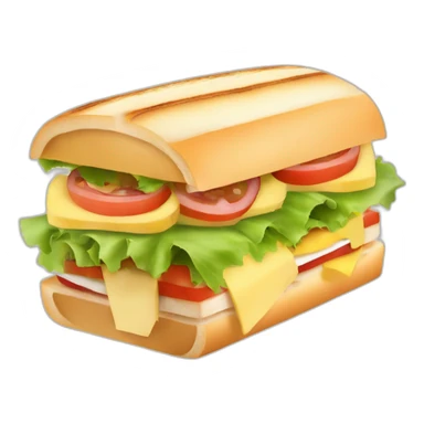 club sandwich in a baguette sticker