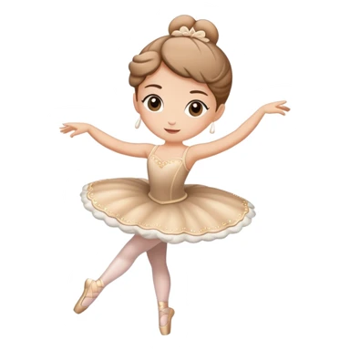 a cappachino as a ballerina sticker