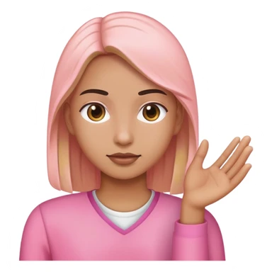 volunteer person in pink color helping others sticker