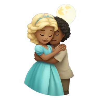 Little princess hug moon  sticker