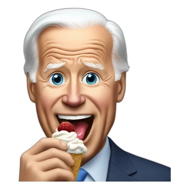joe biden eating icecream sticker