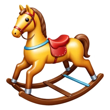 Gradient colored rocking horse toy sticker