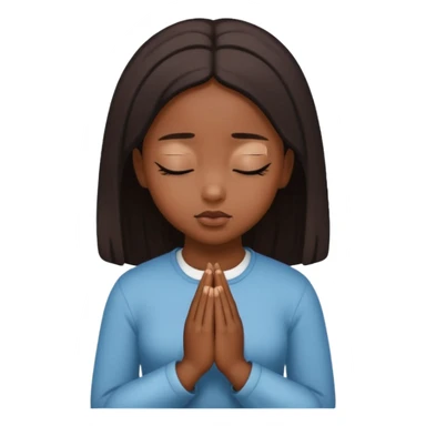 Faça uma menina orando negra  sticker