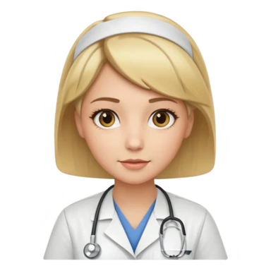 Hot nurse blonde wild short hair, Brown-blonde highlights 
 sticker