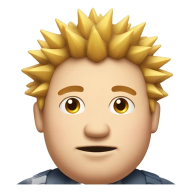 Fat short dude with spiky hair sticker