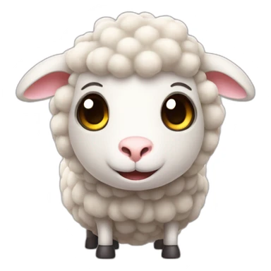 Cute sheep with car turbo sticker