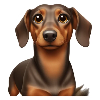 Brown Dachshund under tree sticker